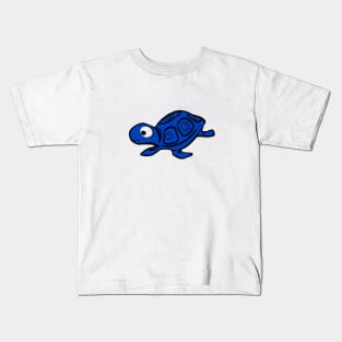 Blue_Turtle Kids T-Shirt